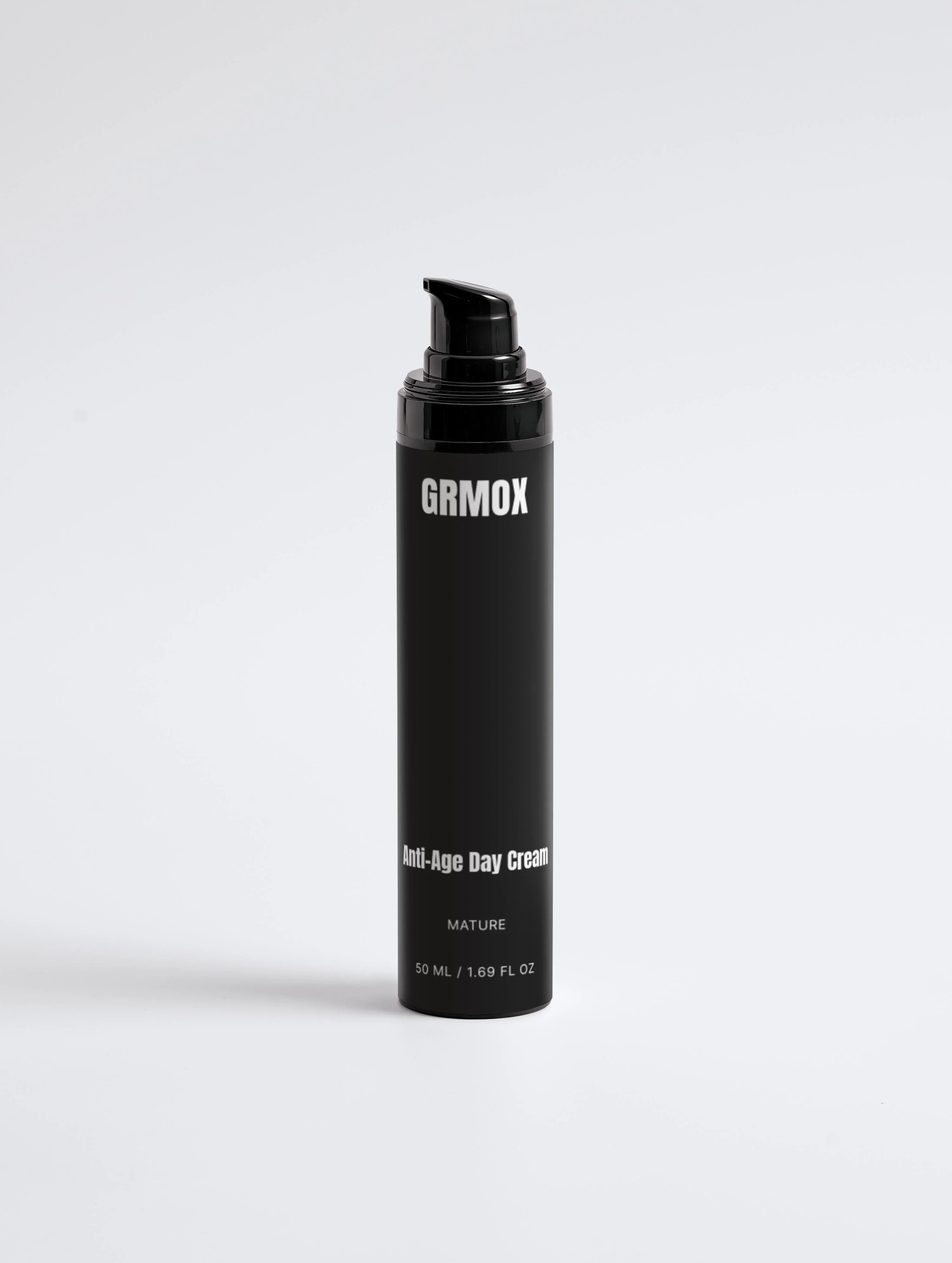 GRMOX Anti-Age Day Cream for mature skin, 50ml black pump bottle on white background