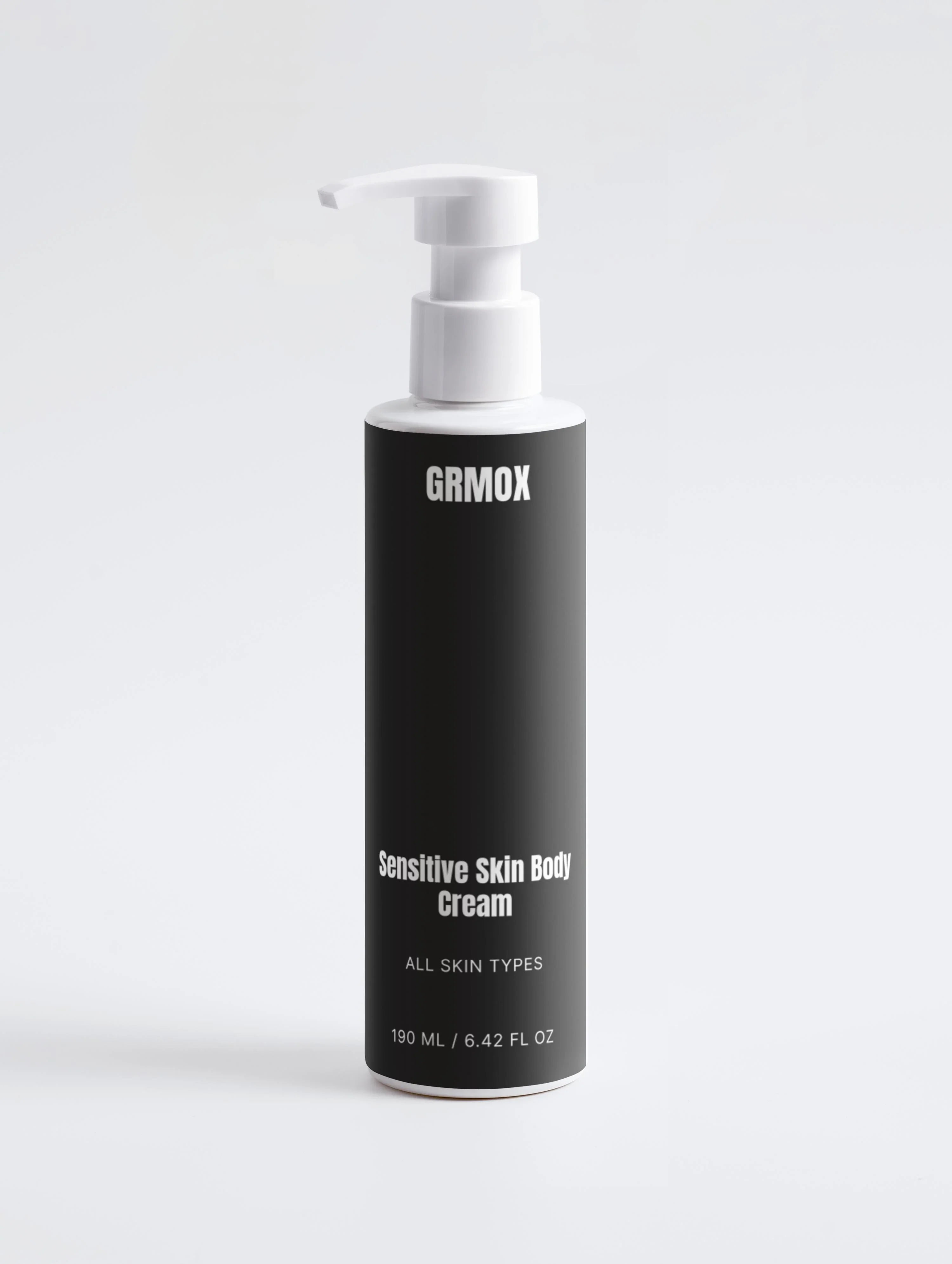 GRMOX Sensitive Skin Body Cream for all skin types, 190ml pump bottle
