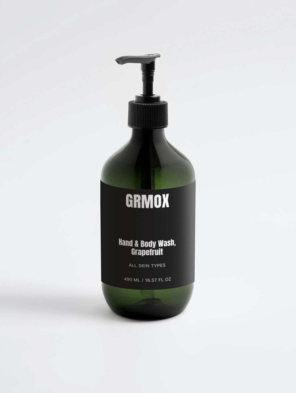 GRMOX Hand & Body Wash Grapefruit for all skin types, 490ml bottle with pump dispenser