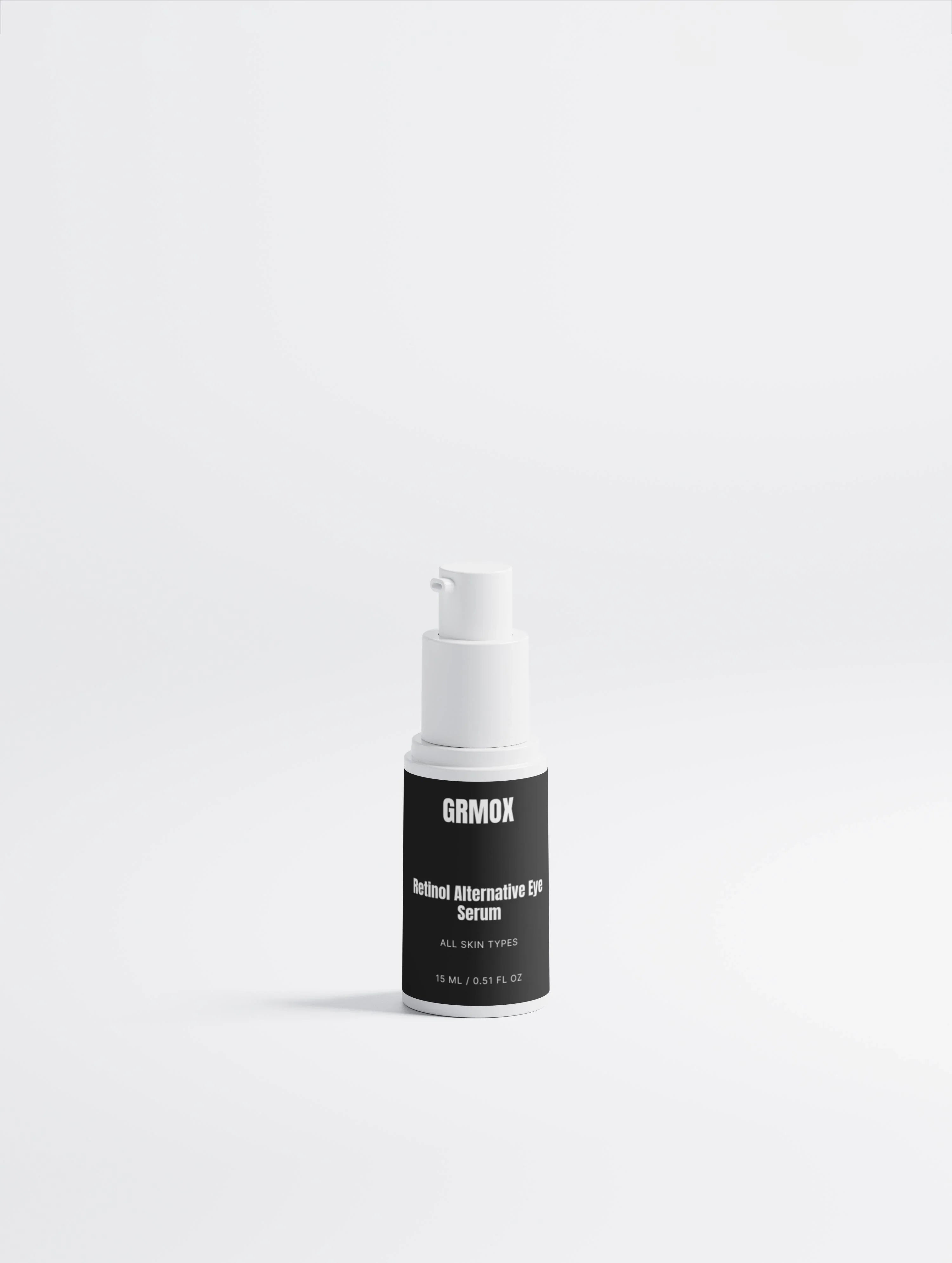 GRMOX Retinol Alternative Eye Serum for all skin types, 15ml bottle with white pump