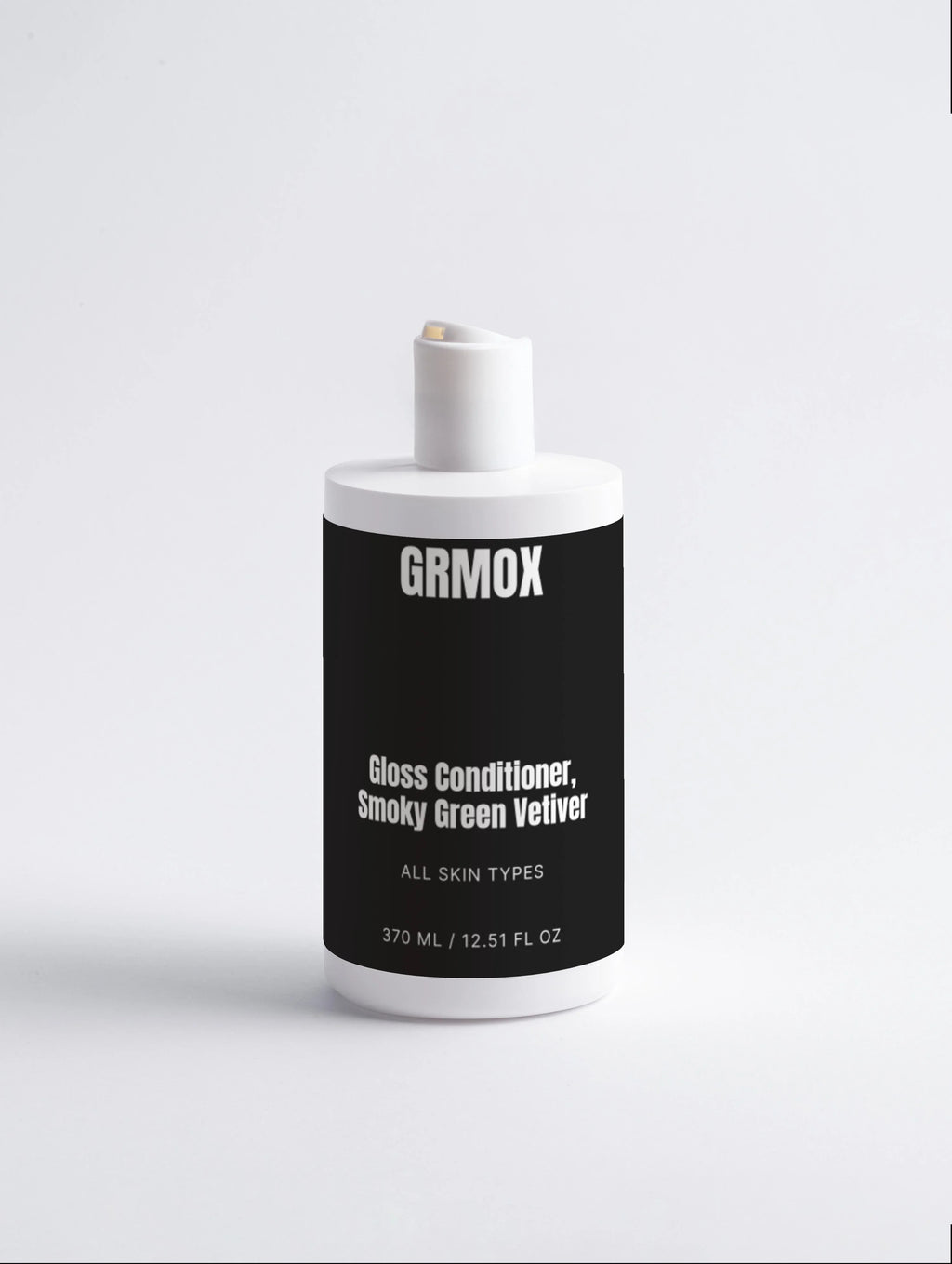 GRMOX Gloss Conditioner, Smoky Green Vetiver for all skin types, 370ml bottle with white pump
