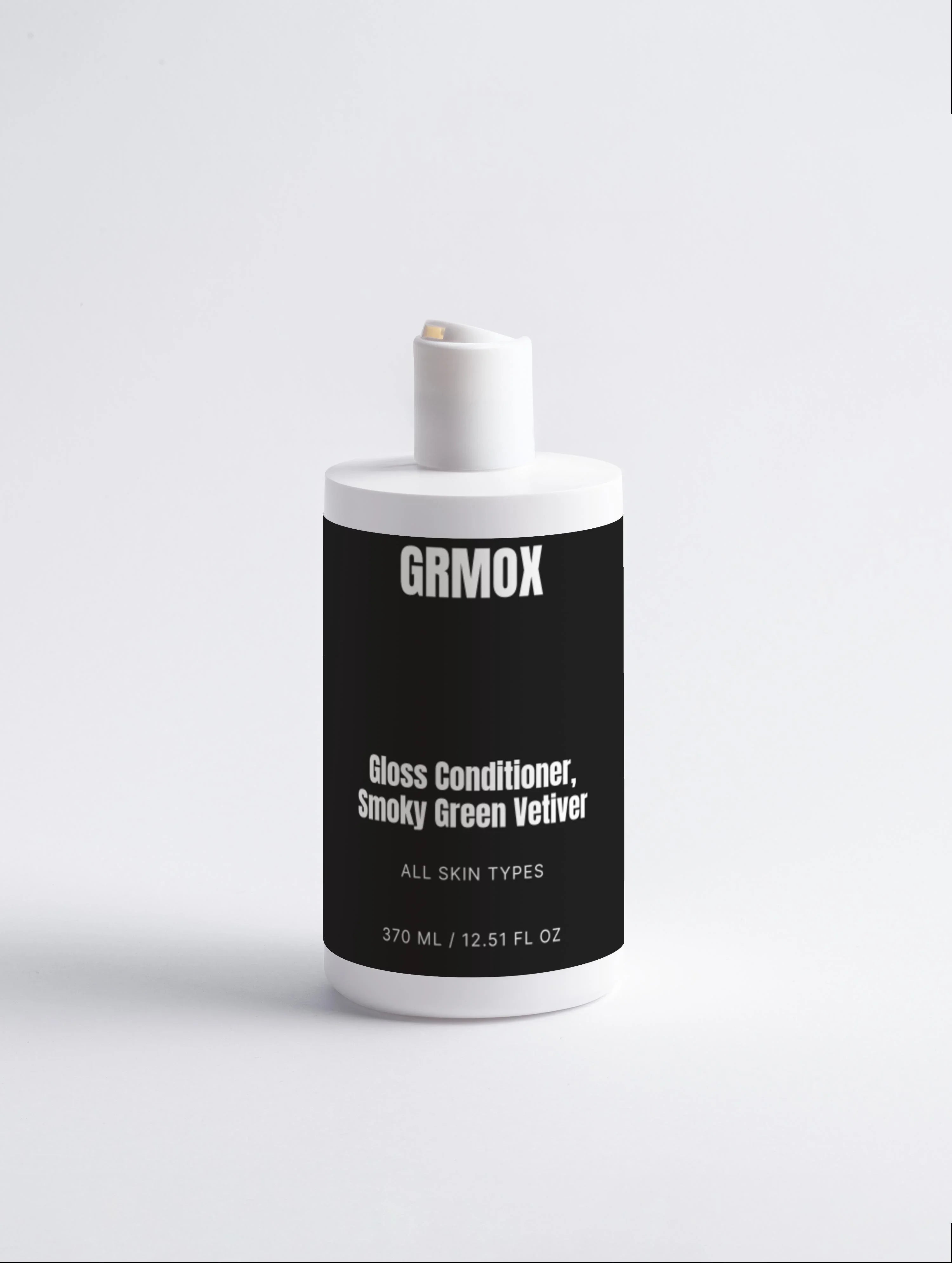 GRMOX Gloss Conditioner, Smoky Green Vetiver for all skin types, 370ml bottle with white pump