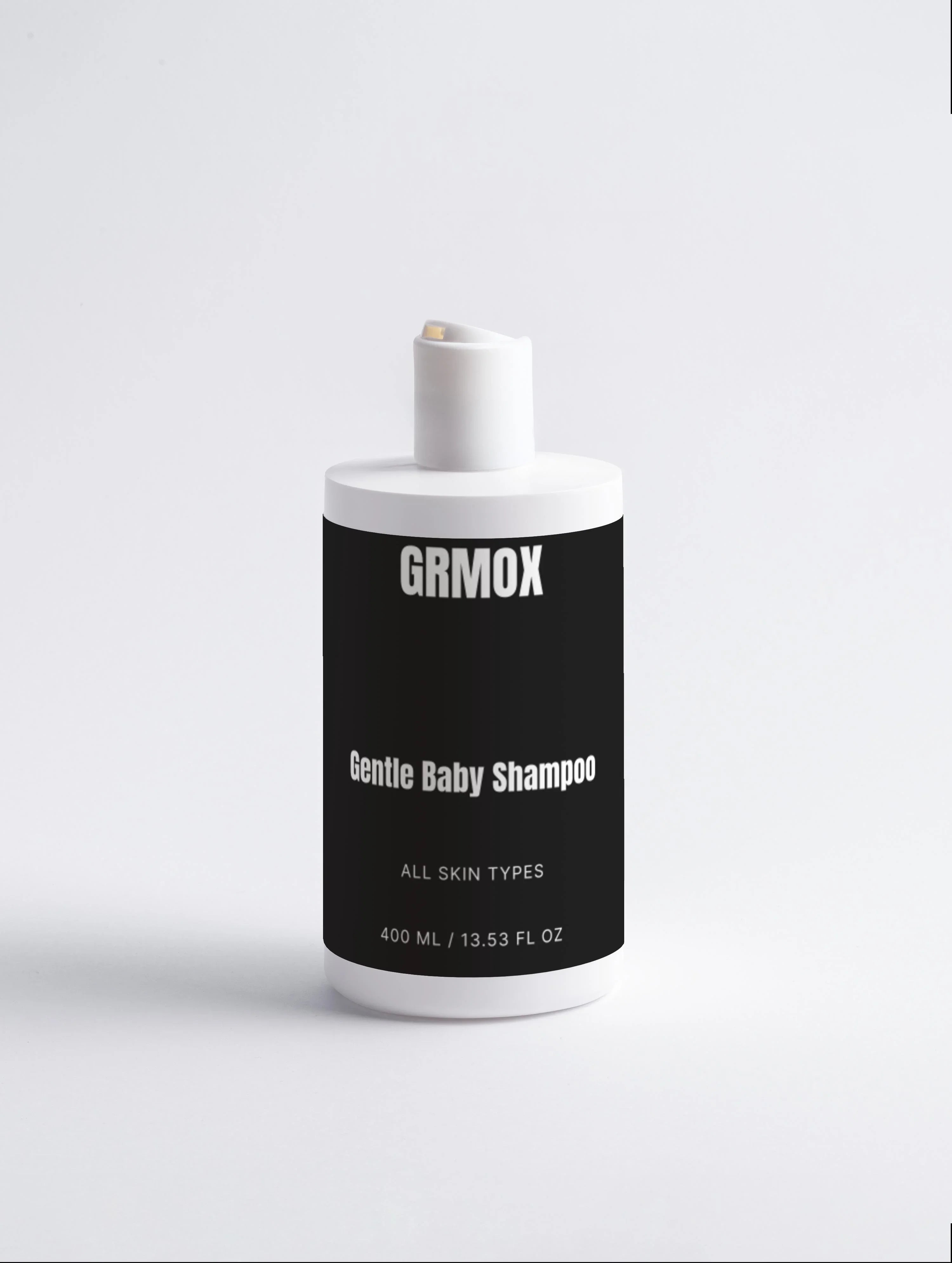 Gentle baby shampoo for all skin types, 400ml bottle with white pump dispenser