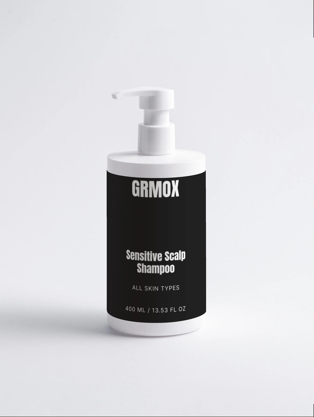 GRMOX Sensitive Scalp Shampoo for all skin types, 400ml pump bottle