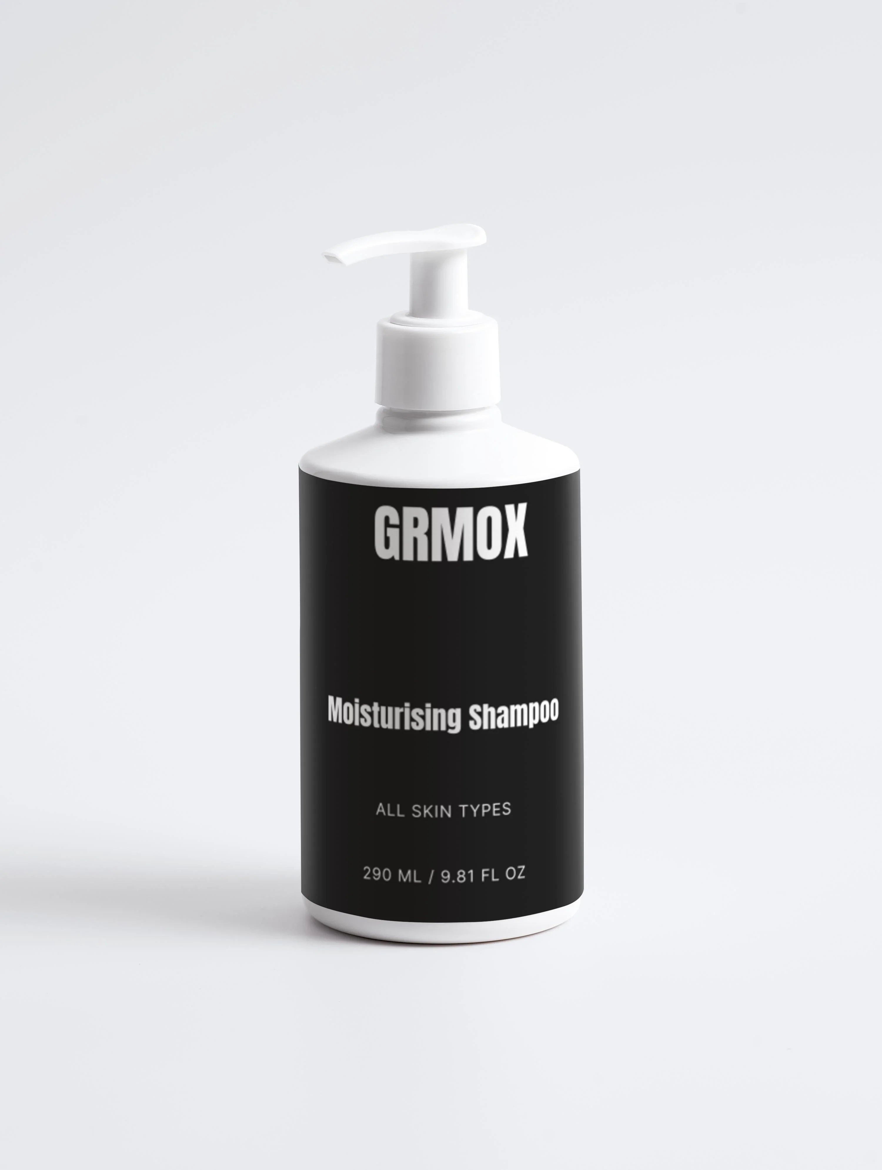 GRMOX Moisturising Shampoo for all skin types, 290ml bottle with pump dispenser